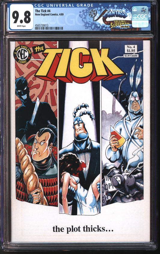 New England Comics The Tick #4 3/89 FANTAST CGC 9.8 White Pages