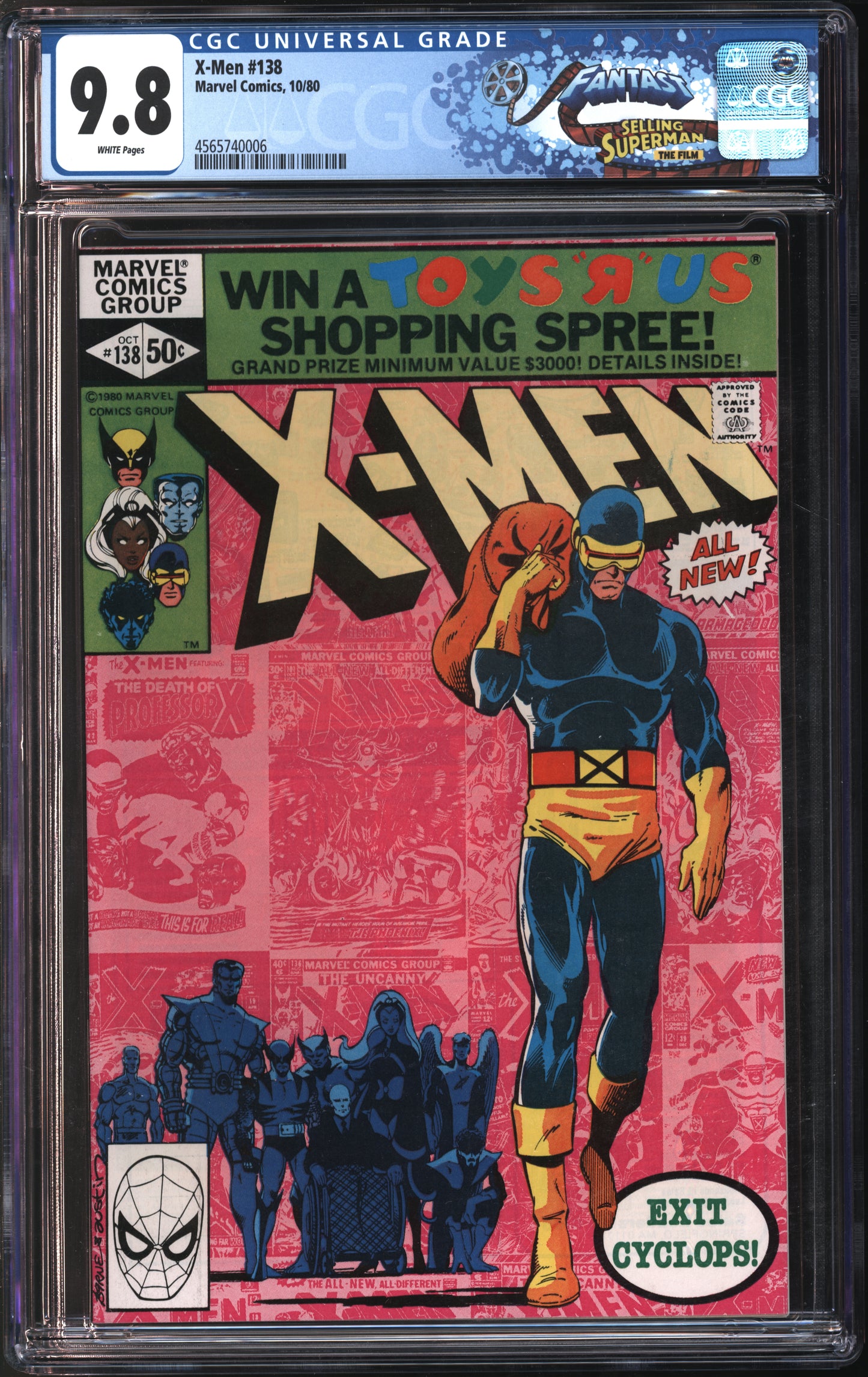 Marvel Comics X-Men #138 10/80 FANTAST CGC 9.8 White Pages