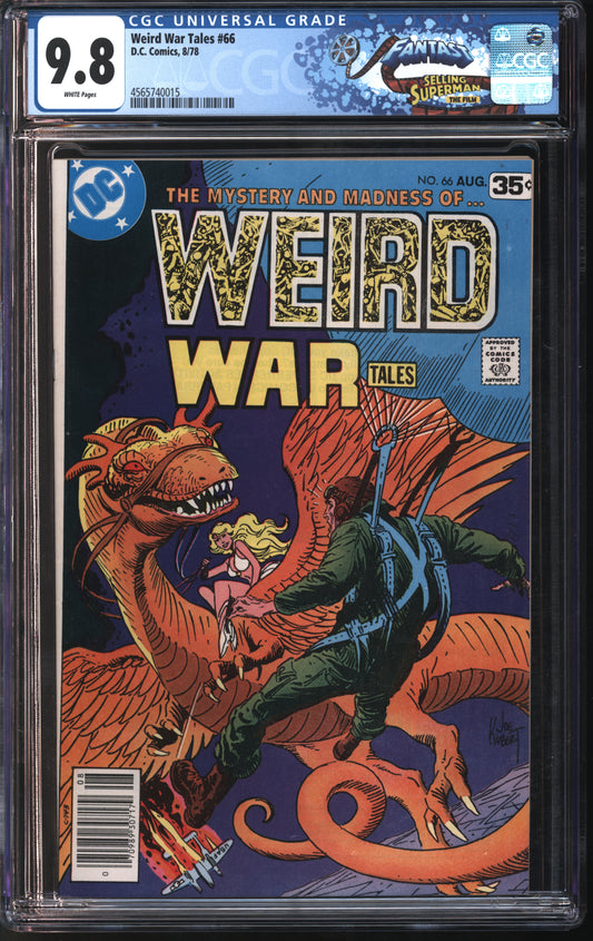 D.C. Comics Weird War #66 8/78 FANTAST CGC 9.8 White Pages