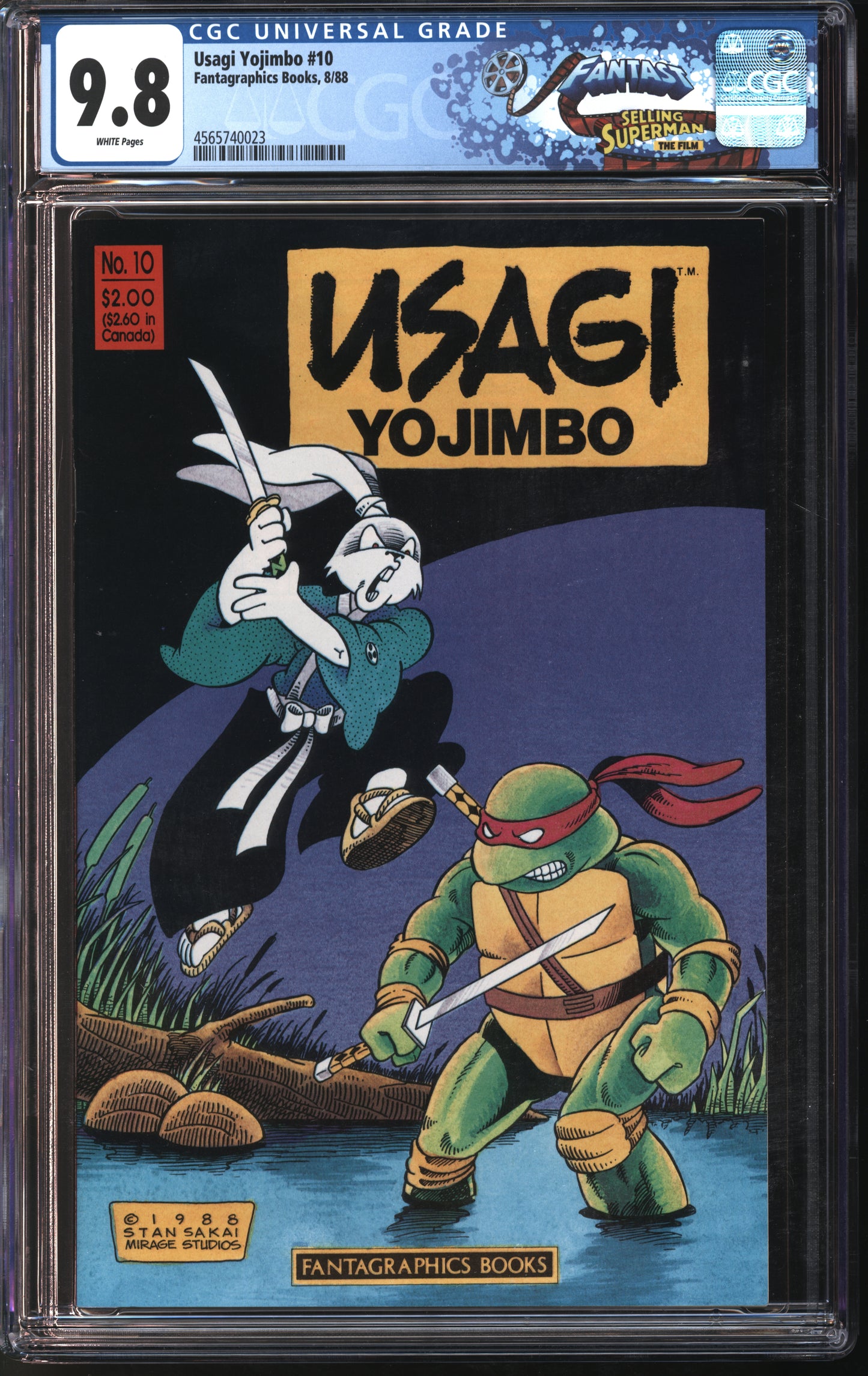 Fantagraphics Books Usagi Yojimbo #10 8/88 FANTAST CGC 9.8 White Pages