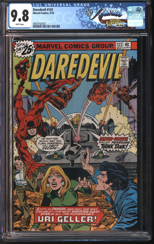 Marvel Comics Daredevil #133 5/76 FANTAST CGC 9.8 White Pages