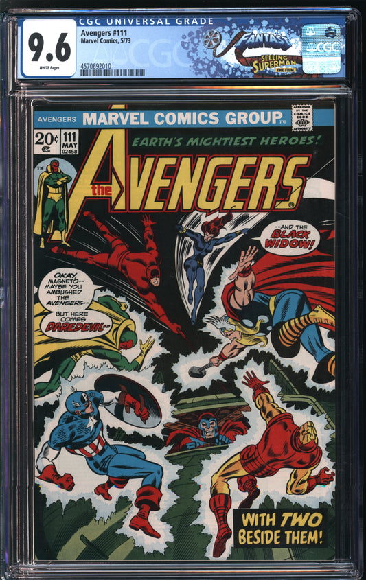 Marvel Comics Avengers #111 5/73 FANTAST CGC 9.6 White Pages