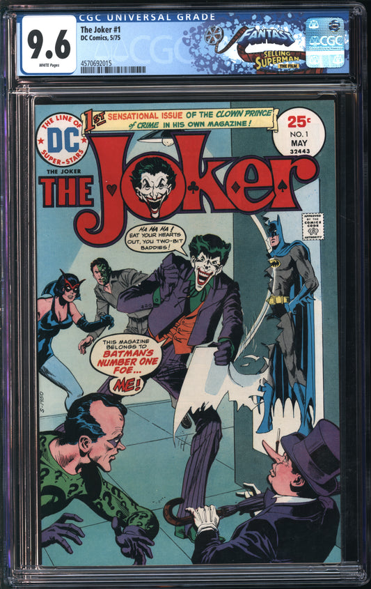 D.C. Comics The Joker #1 5/75 FANTAST CGC 9.6 White Pages