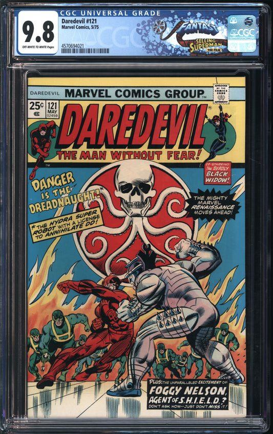 Marvel Comics Daredevil #121 5/75 FANTAST CGC 9.8 Off-White to White Pages