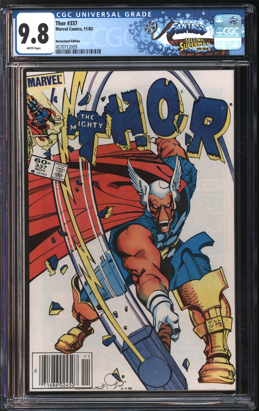 Marvel Comics Thor #337 11/83 FANTAST CGC NEWSSTAND 9.8 White Pages