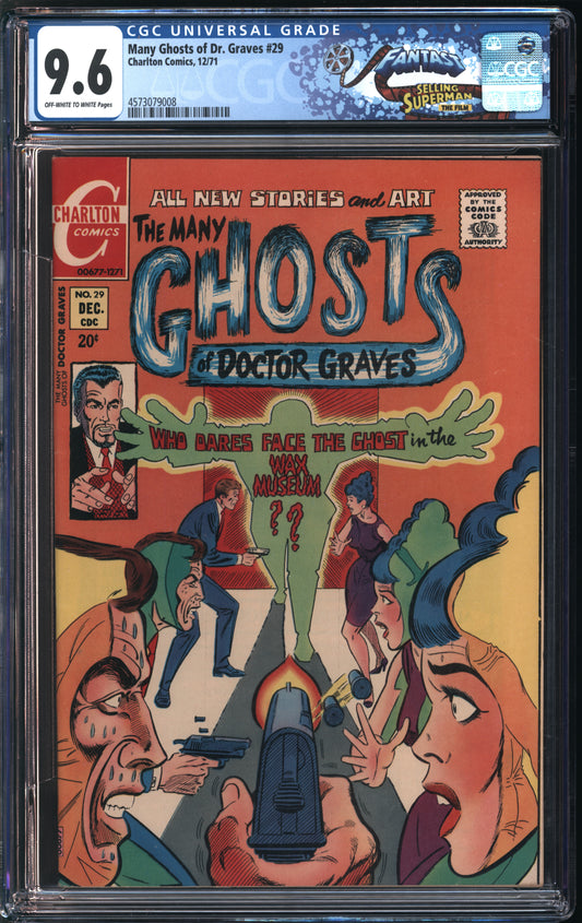 Charlton Comics Many Ghosts of Dr. Graves #29 6/73 FANTAST CGC 9.6 Off-White to White Pages