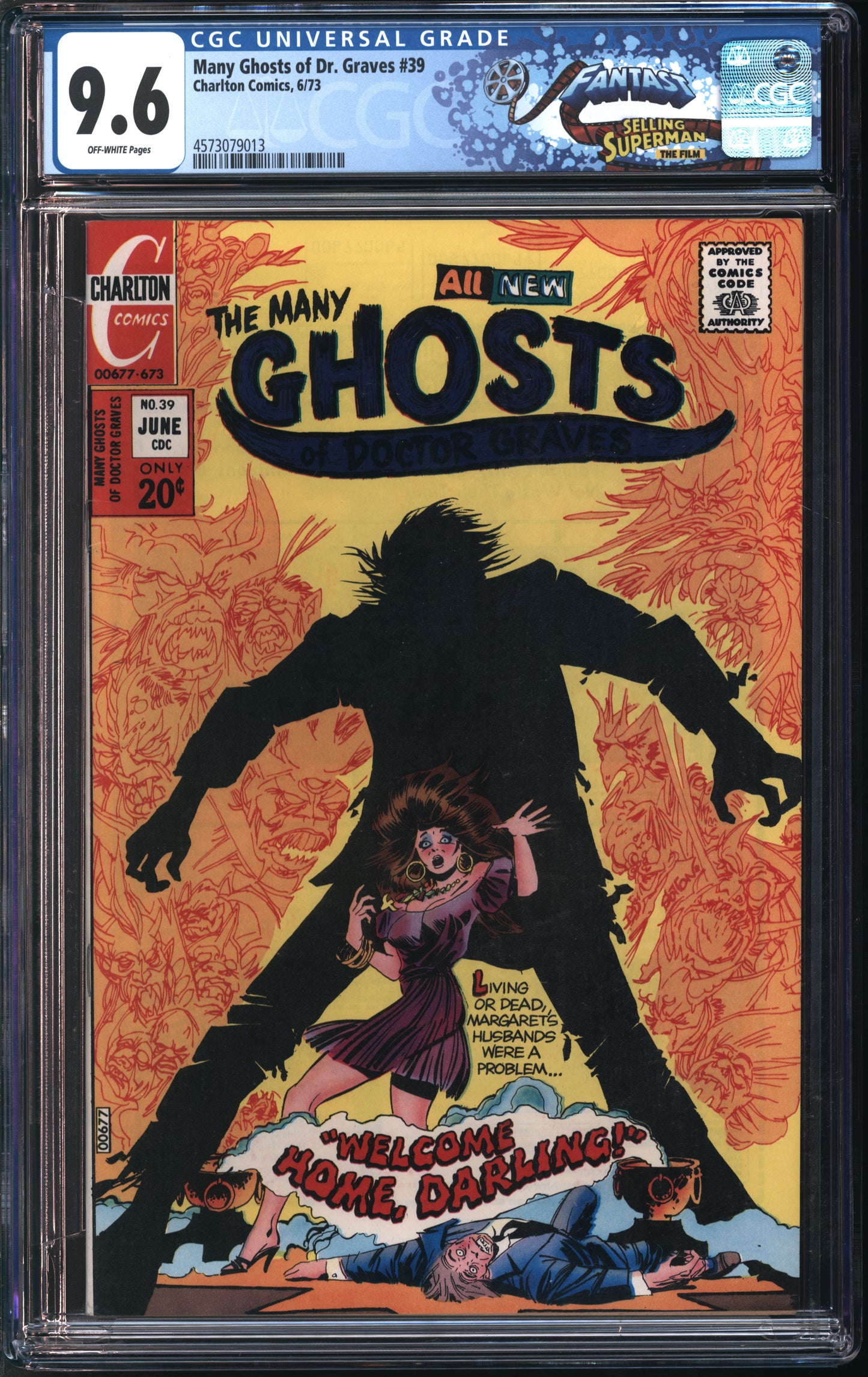 Charlton Comics Many Ghosts of Dr. Graves #39 6/73 FANTAST CGC 9.6 Off-White Pages