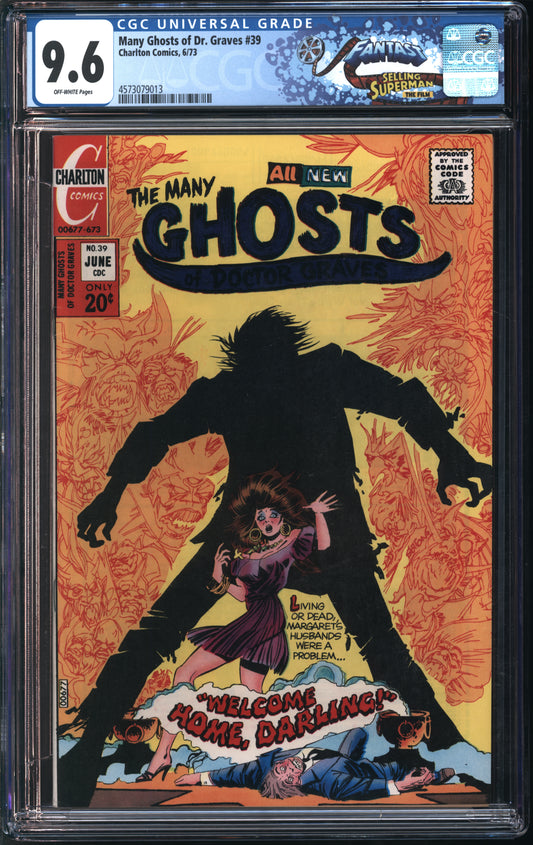 Charlton Comics Many Ghosts of Dr. Graves #39 6/73 FANTAST CGC 9.6 Off-White Pages