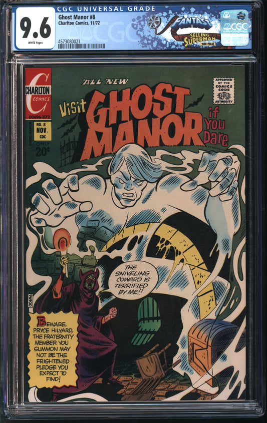 Charlton Comics Ghost Manor #8 11/72 FANTAST CGC 9.6 White Pages