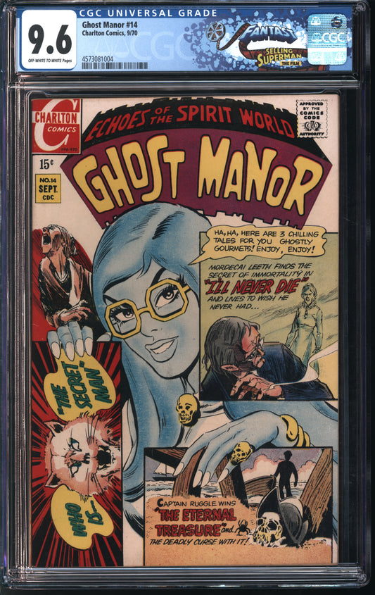 Charlton Comics Ghost Manor #14 9/70 FANTAST CGC 9.6 Off-White to White Pages