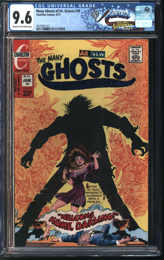 Charlton Comics Many Ghosts of Dr. Graves #39 6/73 FANTAST CGC 9.6 Cream to Off-White Pages