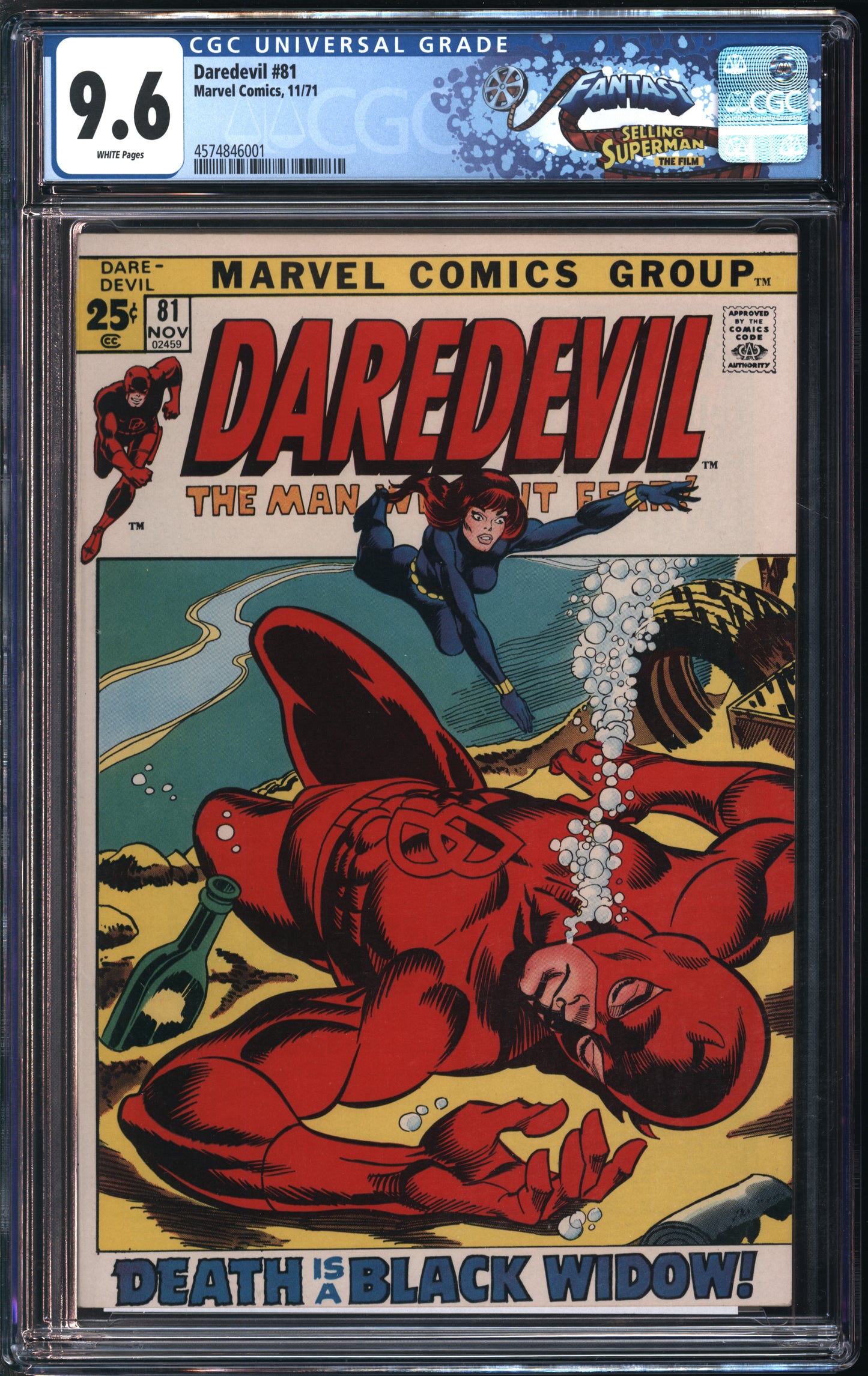 Marvel Comics Daredevil #81 11/71 FANTAST CGC 9.6 White Pages