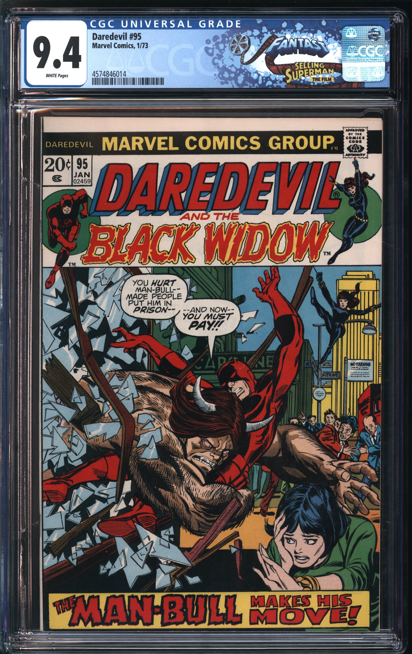 Marvel Comics Daredevil #95 1/73 FANTAST CGC 9.4 White Pages
