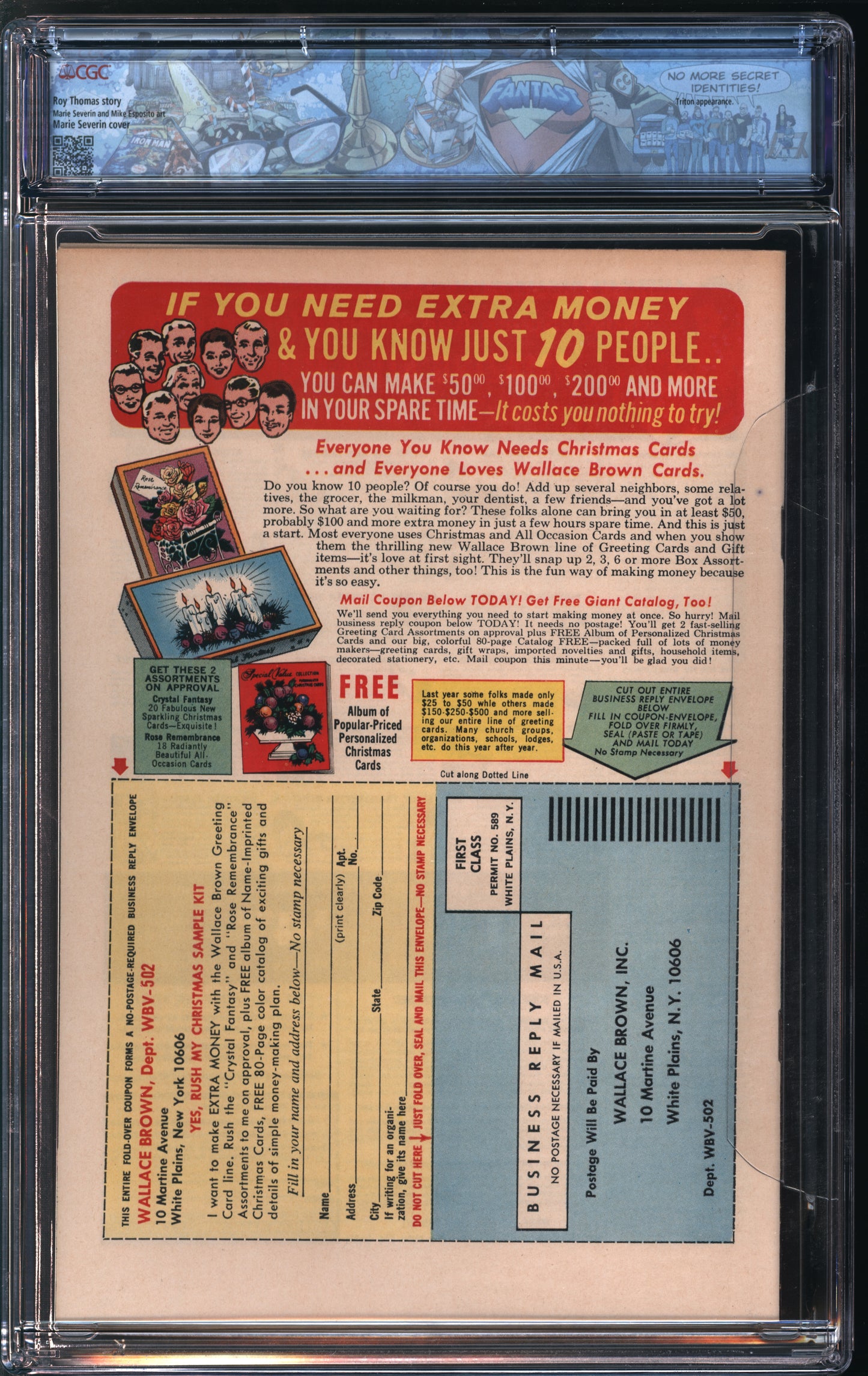 Marvel Comics Sub-Mariner #18 10/69 FANTAST CGC 9.4 Off-White to White Pages