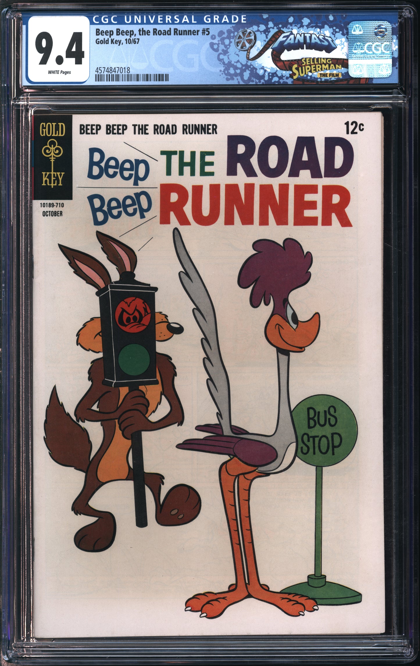 Gold Key Comics Beep Beep, the Road Runner #5 10/67 FANTAST CGC 9.4 White Pages