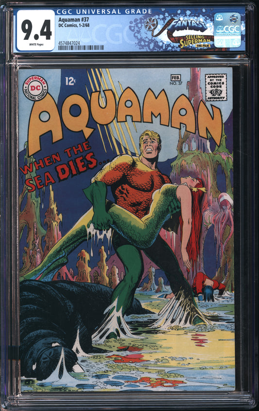 D.C. Comics Aquaman #37 1-2/68 FANTAST CGC 9.4 White Pages