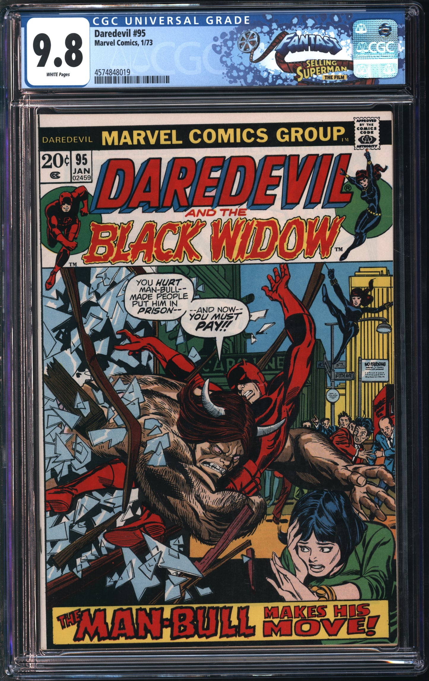 Marvel Comics Daredevil #95 1/73 FANTAST CGC 9.8 White Pages