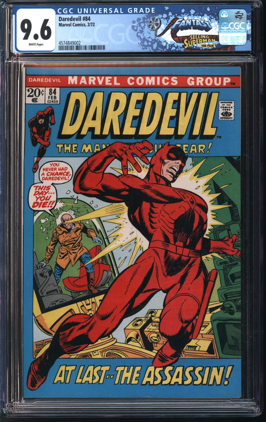 Marvel Comics Daredevil #84 2/72 FANTAST CGC 9.6 White Pages