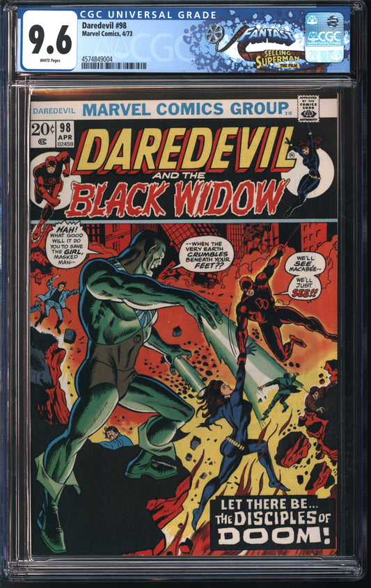 Marvel Comics Daredevil #98 4/73 FANTAST CGC 9.6 White Pages