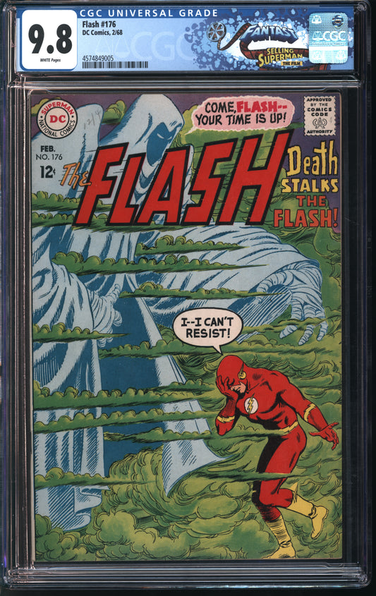 D.C. Comics Flash #176 2/68 FANTAST CGC 9.8 White Pages