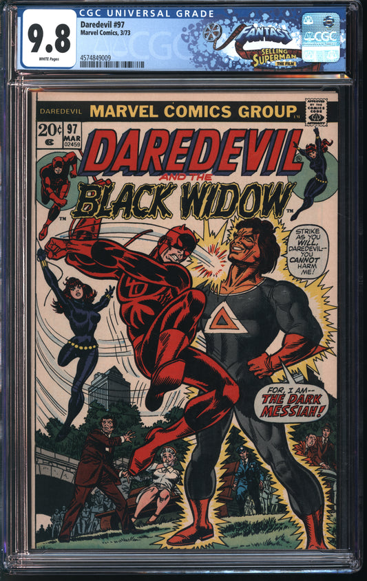 Marvel Comics Daredevil #97 3/73 FANTAST CGC 9.8 White Pages