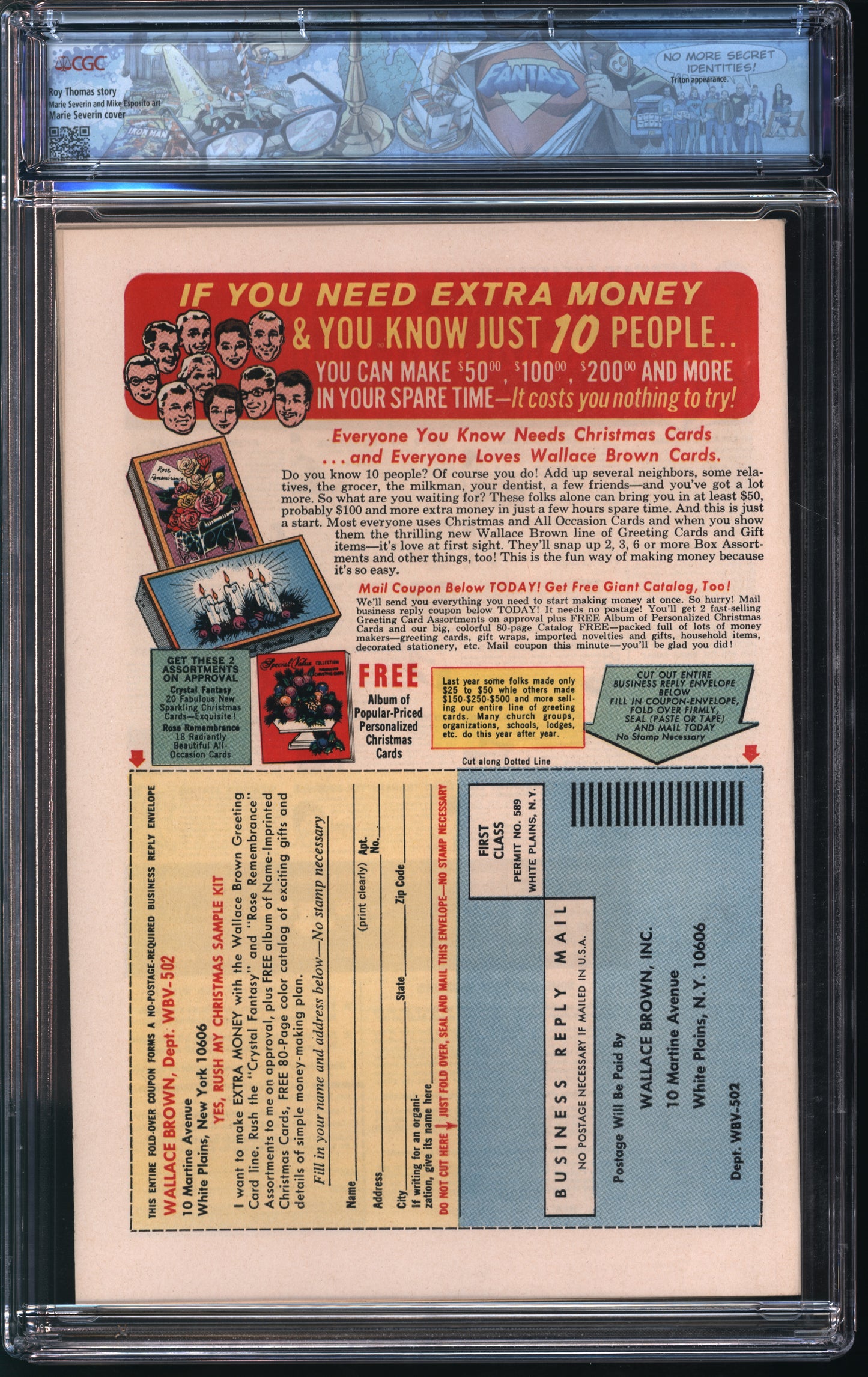 Marvel Comics Sub-Mariner #18 10/69 FANTAST CGC 9.6 White Pages