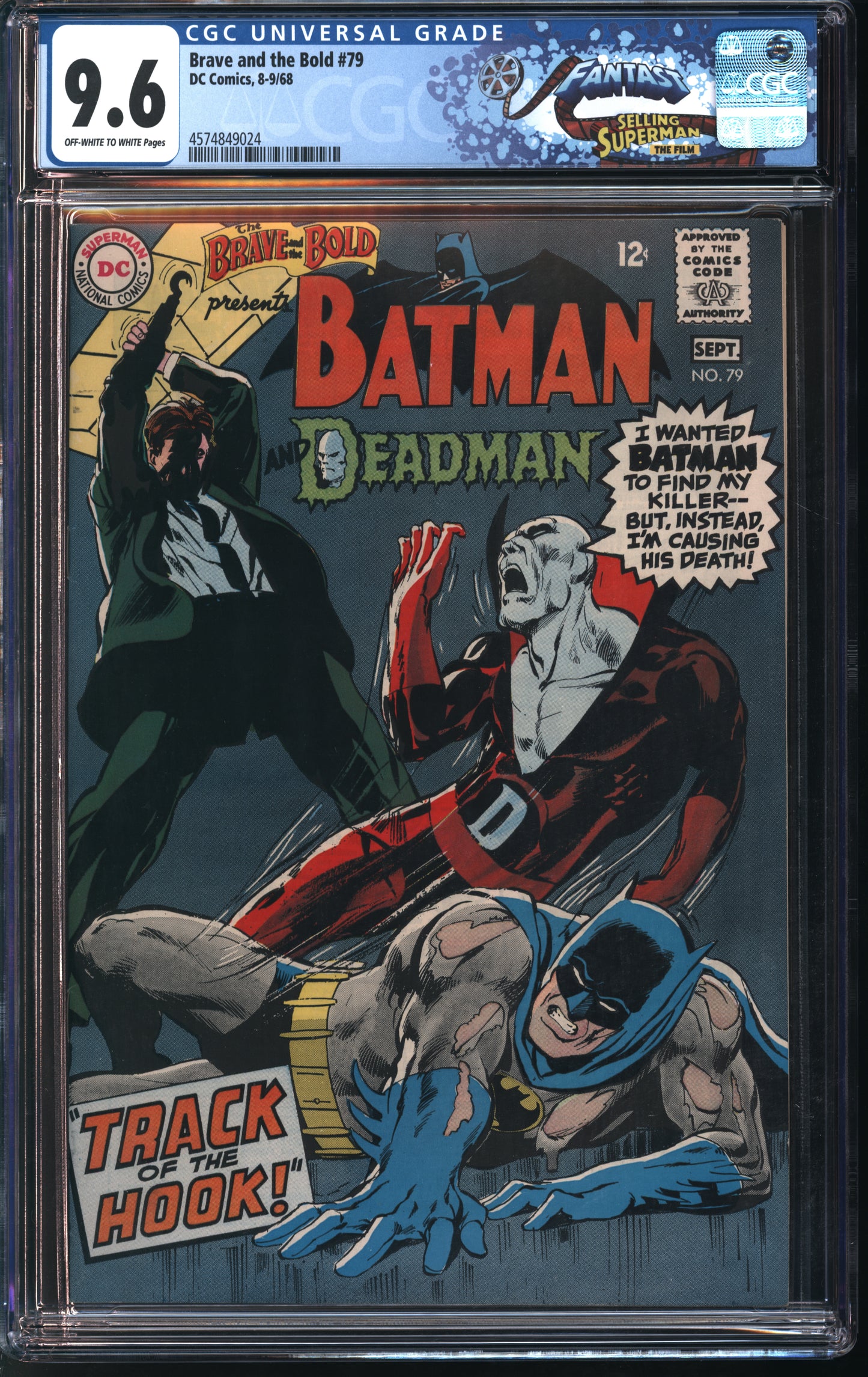 D.C. Comics Brave and the Bold #79 8-9/68 FANTAST CGC 9.6 Off-White to White Pages
