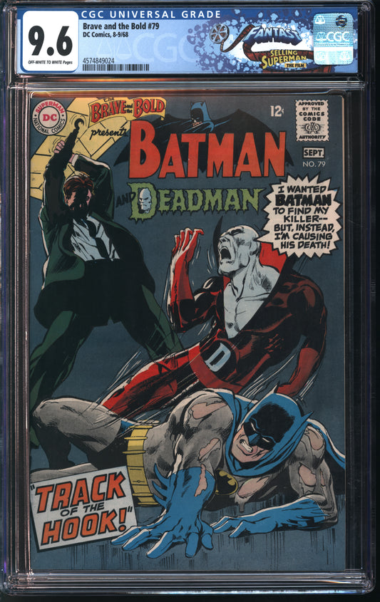 D.C. Comics Brave and the Bold #79 8-9/68 FANTAST CGC 9.6 Off-White to White Pages