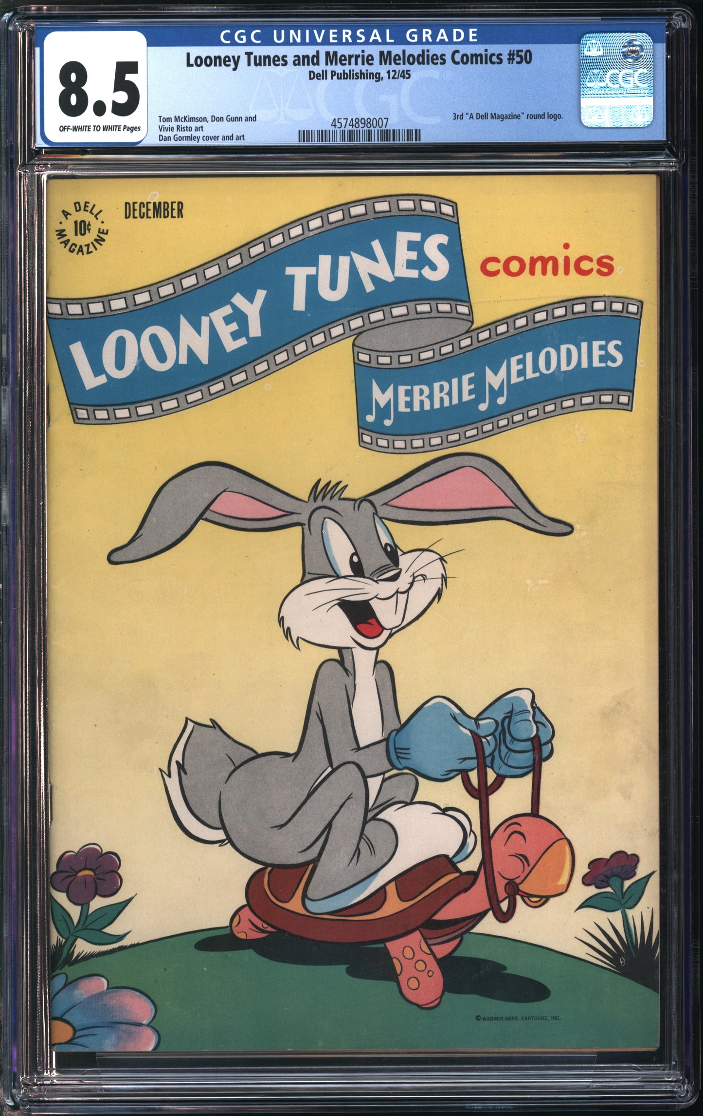 Dell Pub. Looney Tunes and Merrie Melodies Comics #50 12/45 CGC 8.5 Off-White to White Pages