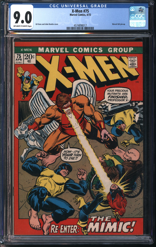 Marvel Comics X-Men #75 4/72 CGC 9.0 Off-White to White Pages