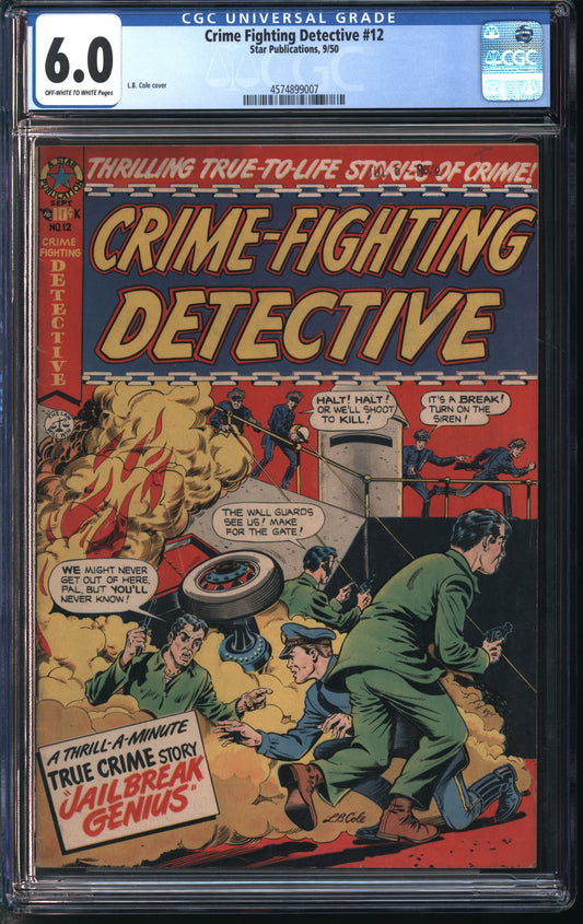 Star Pub. Crime Fighting Detective #12 9/50 CGC 6.0 Off-White to White Pages