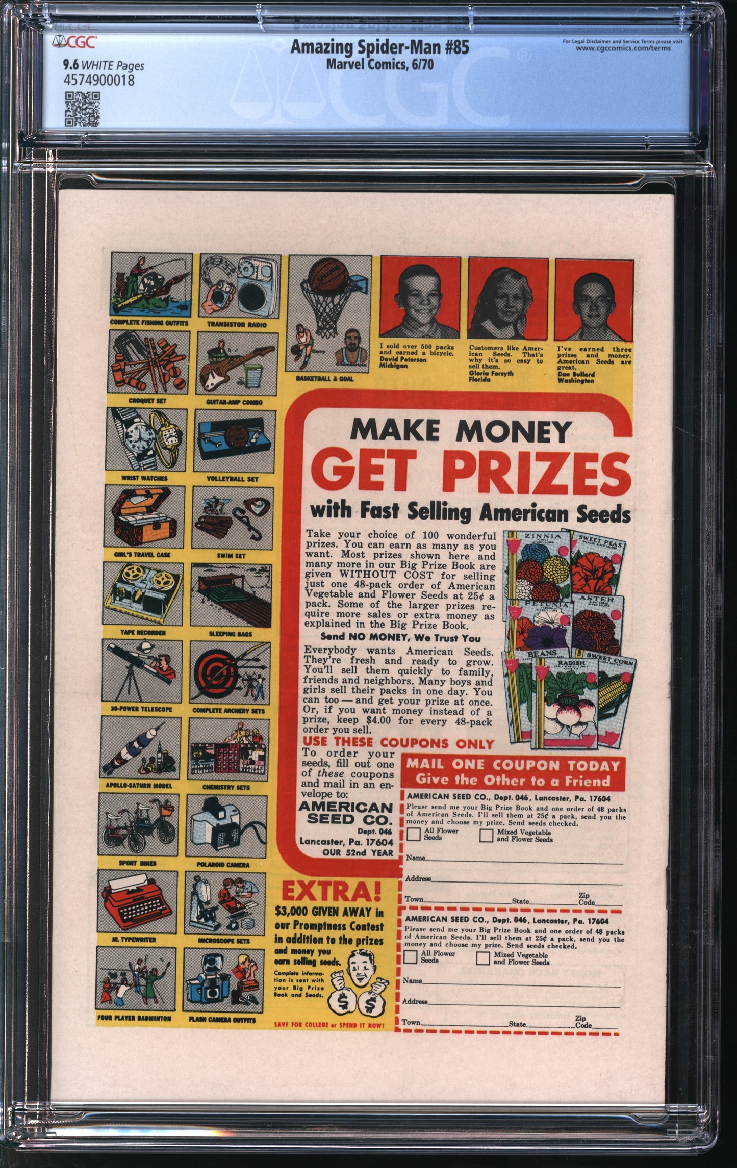 Marvel Comics Amazing Spider-Man #85 6/70 CGC 9.6 White Pages