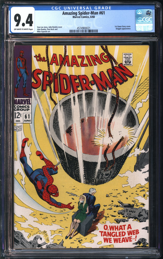 Marvel Comics Amazing Spider-Man #61 6/68 CGC 9.4 Off-White to White Pages