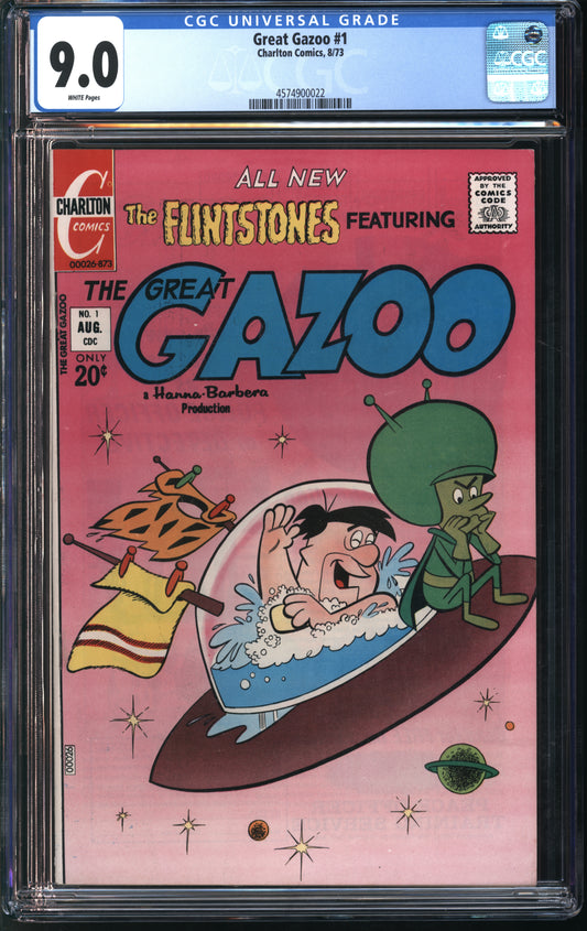 Charlton Comics Great Gazoo #1 8/73 CGC 9.0 White Pages