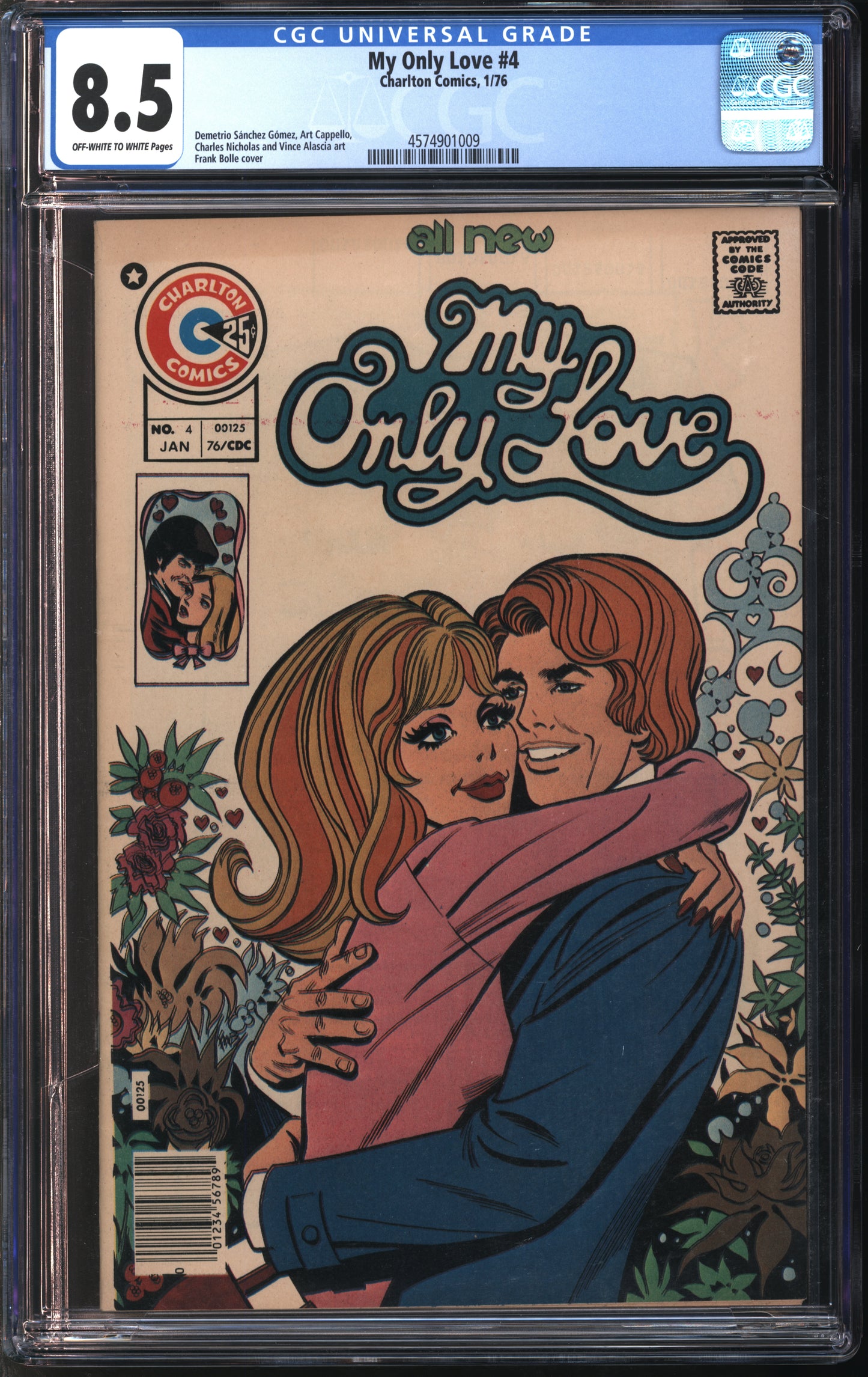 Charlton Comics My Love #4 1/76 CGC 8.5 Off-White to White Pages