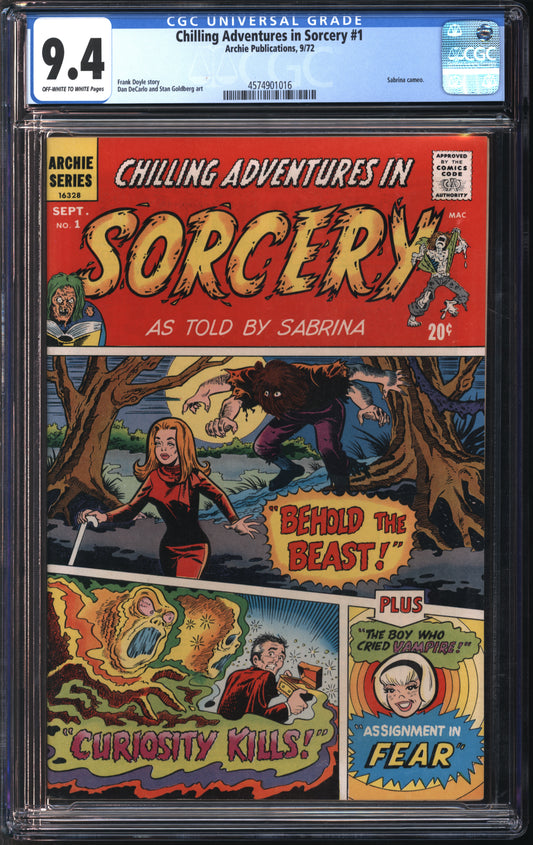 Archie Pub. Chilling Adventures in Sorcery #1 9/72 CGC 9.4 Off-White to White Pages