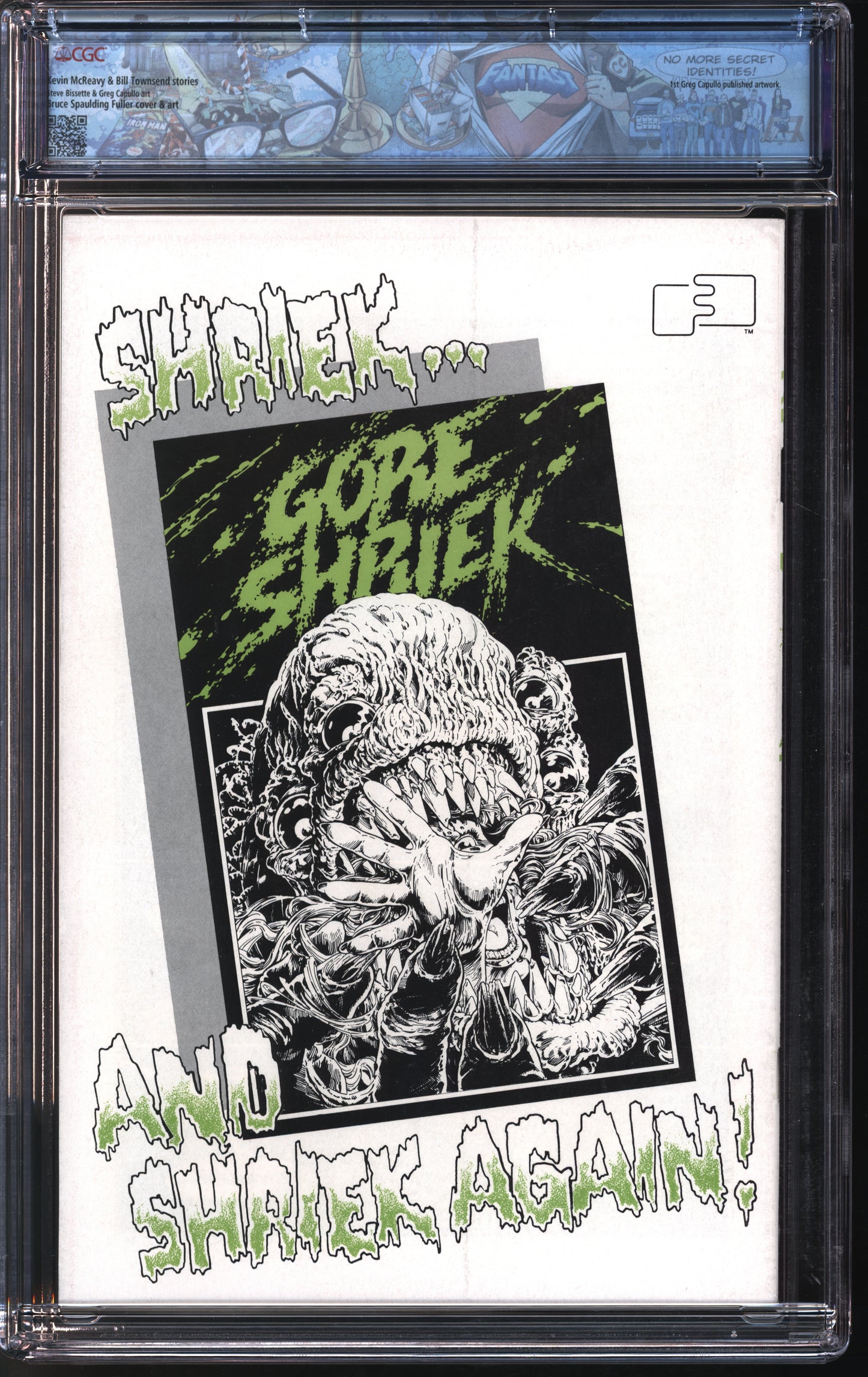 FantaCo Ent. Gore Shriek #1 1986 FANTAST CGC 9.6 White Pages