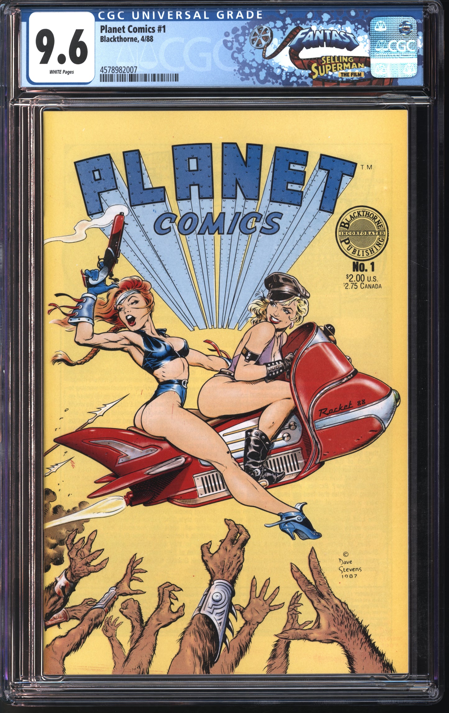 Blackthorne Pub. Planet Comics #1 4/88  FANTAST CGC 9.6 White Pages