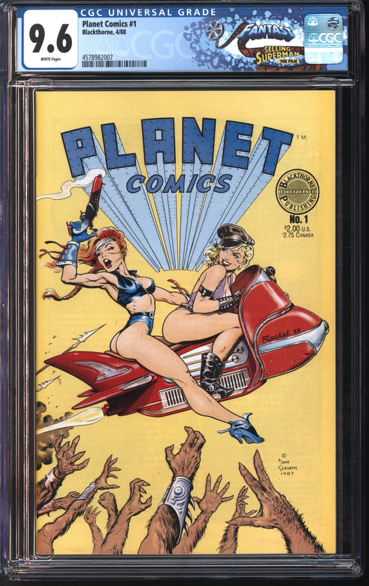 Blackthorne Pub. Planet Comics #1 4/88  FANTAST CGC 9.6 White Pages