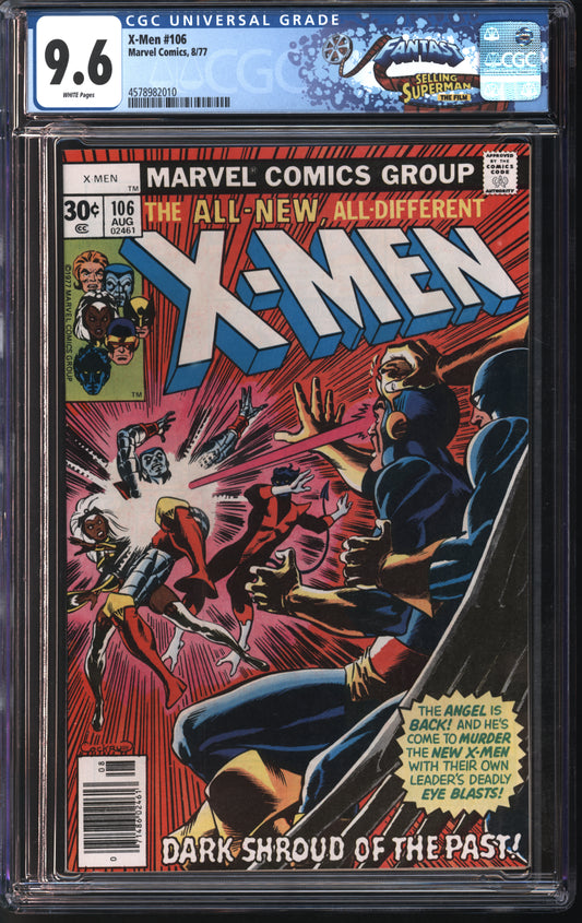 Marvel Comics X-men #106 8/77 FANTAST CGC 9.6 White Pages