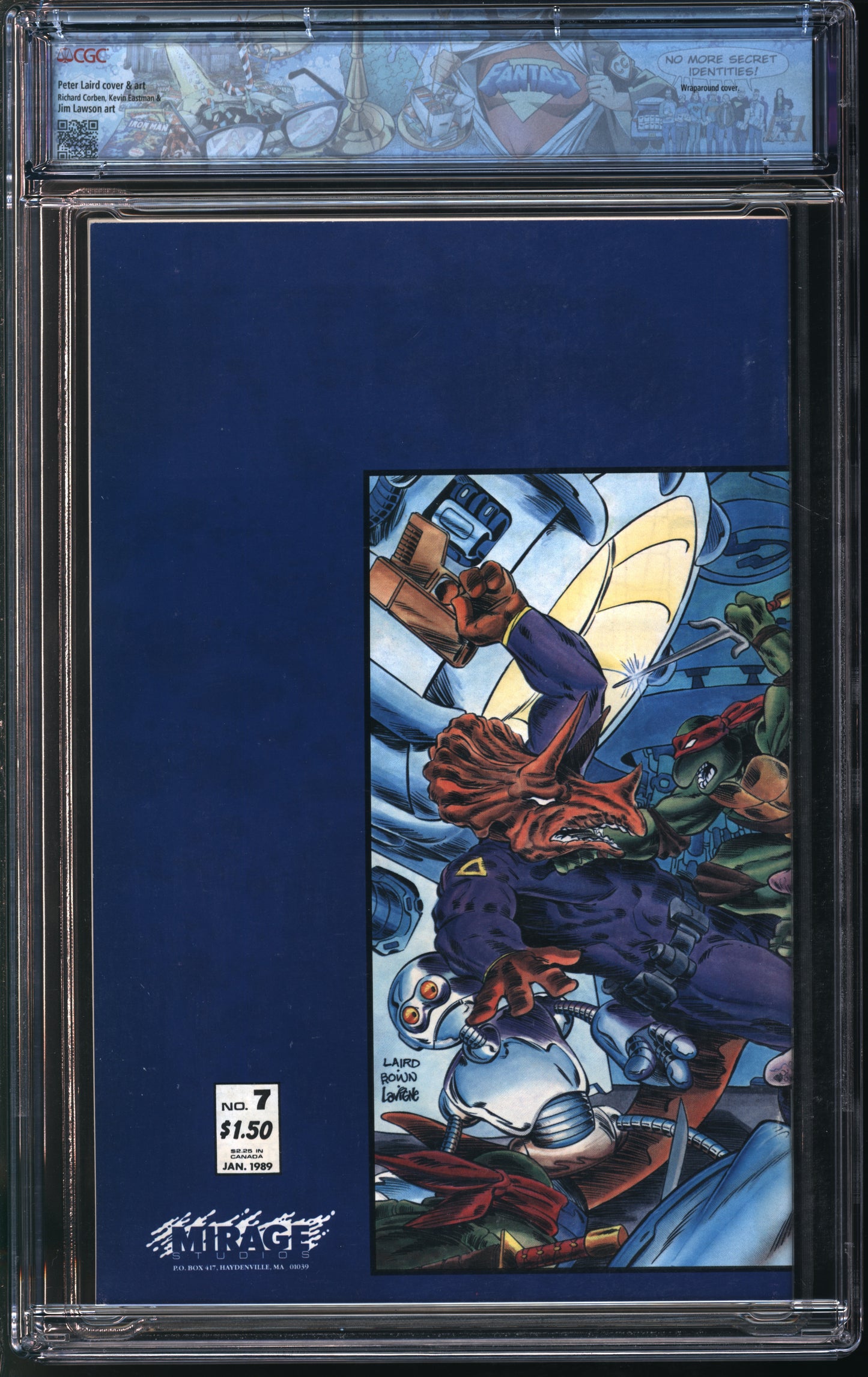 Mirage Studios Teenage Mutant Ninja Turtles #7 (2nd Printing) 1/89 FANTAST CGC 9.8 White Pages