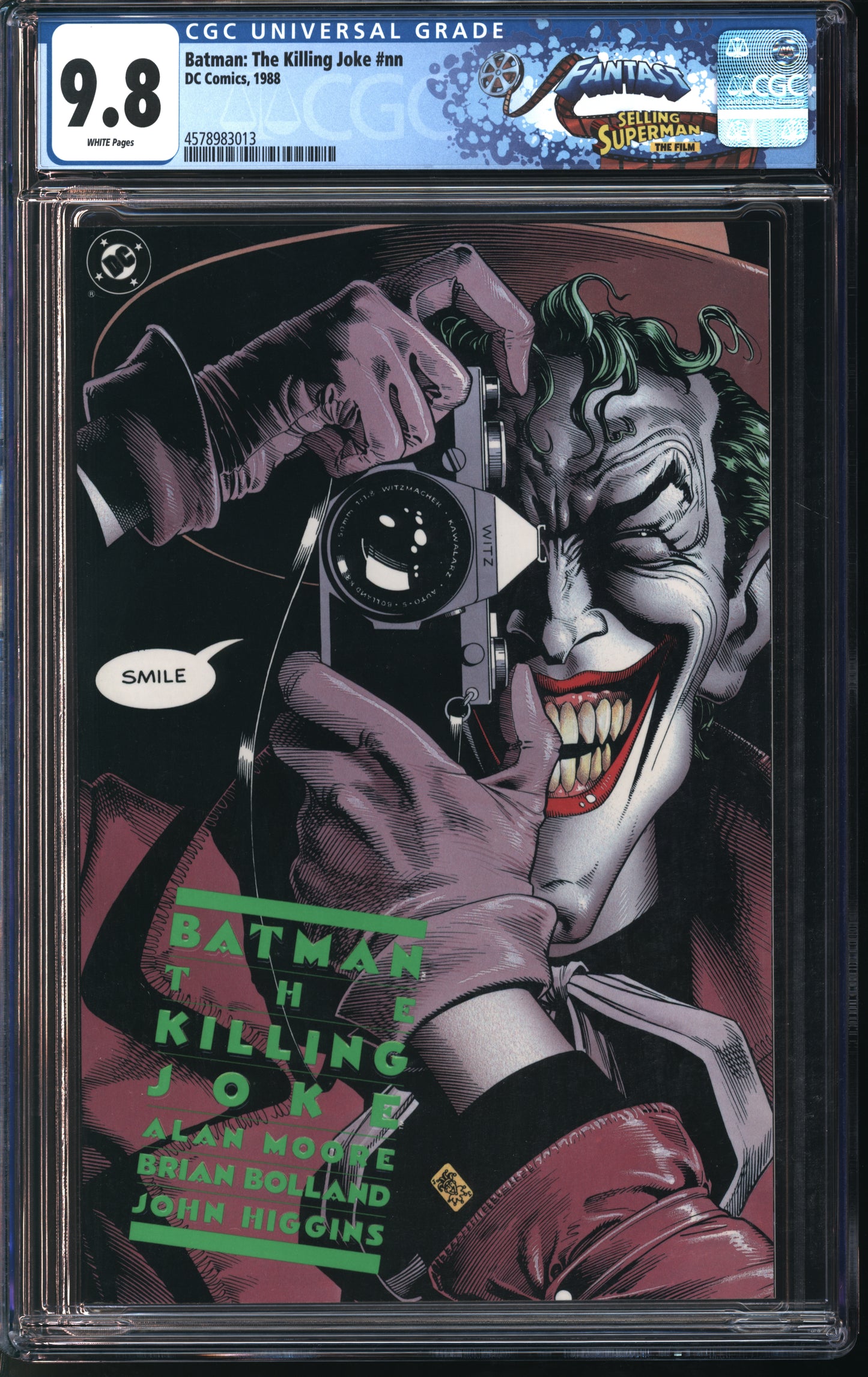 D.C. Comics Batman: The Killing Joke #nn 1988 FANTAST CGC 9.8 White Pages