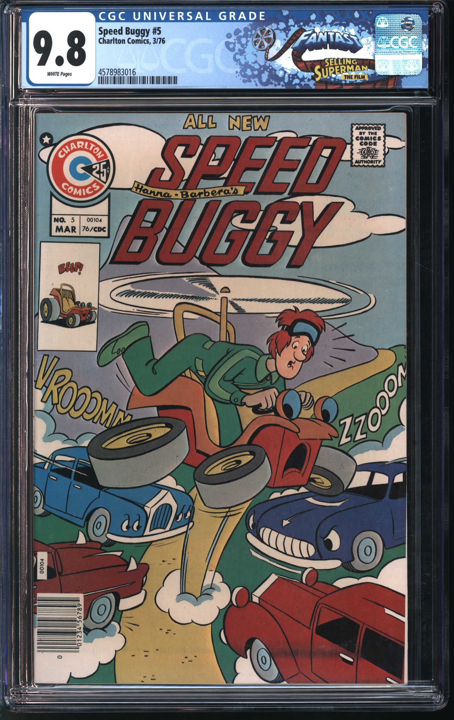 Charlton Comics Speed Buggy #5 3/76 FANTAST CGC 9.8 White Pages