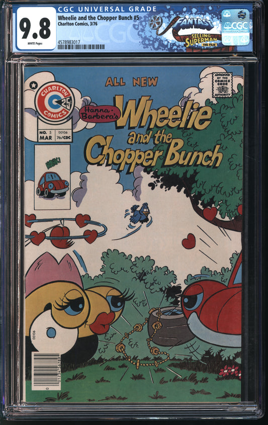 Charlton Comics Wheelie and the Chopper Bunch #5 3/76 FANTAST CGC 9.8 White Pages