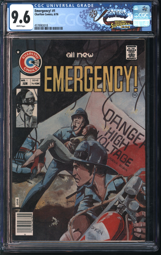 Charlton Comics Emergency! 6/76 FANTAST CGC 9.6 White Pages