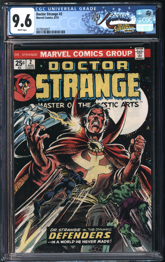 Marvel Comics Doctor Strange #2 8/74 FANTAST CGC 9.6 White Pages