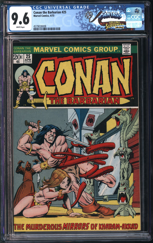 Marvel Comics Conan the Barbarian #25 4/73 FANTAST CGC 9.6 White Pages
