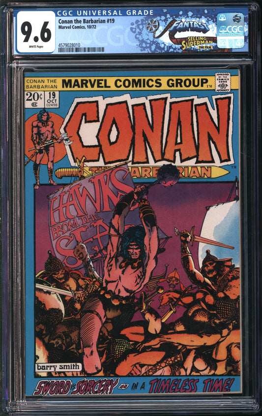 Marvel Comics Conan the Barbarian #19 10/72 FANTAST CGC 9.6 White Pages