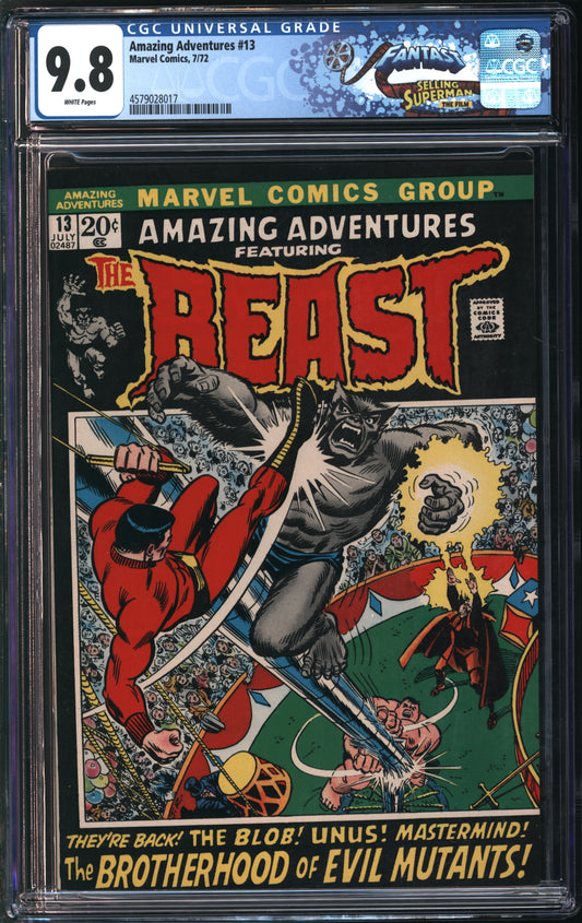 Marvel Comics Amazing Adventures #13 7/72 FANTAST CGC 9.8 White Pages