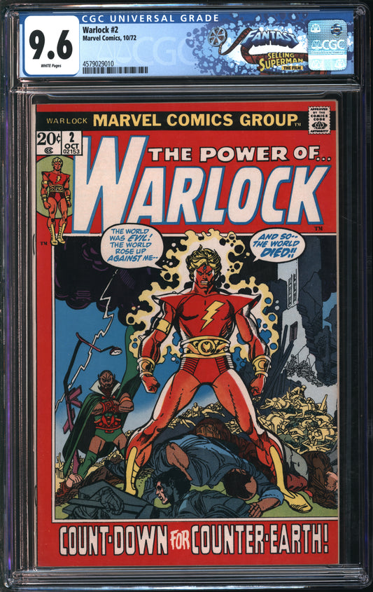 Marvel Comics Warlock #2 10/72 FANTAST CGC 9.6 White Pages